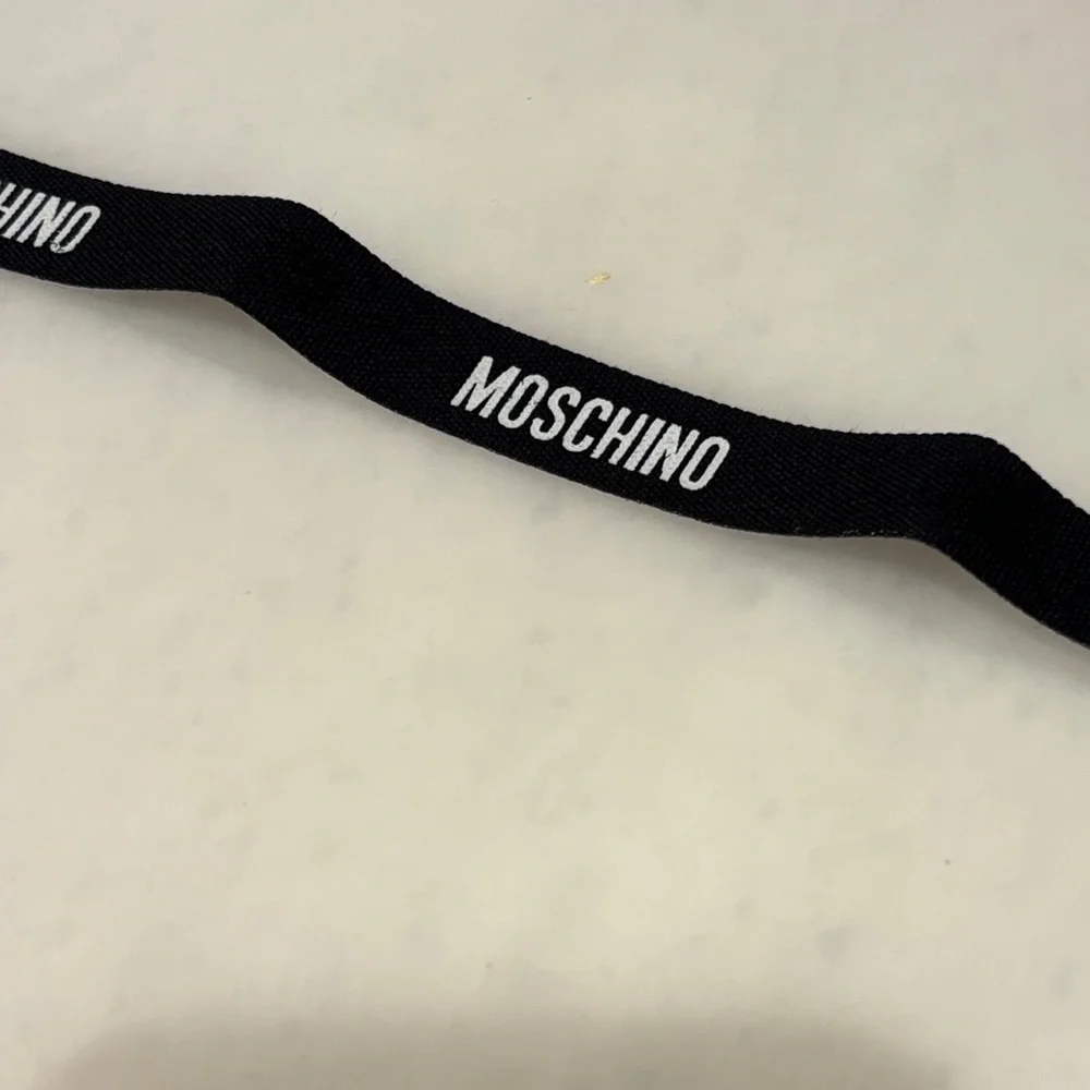 Moschino Black Ribbon White Logo – New